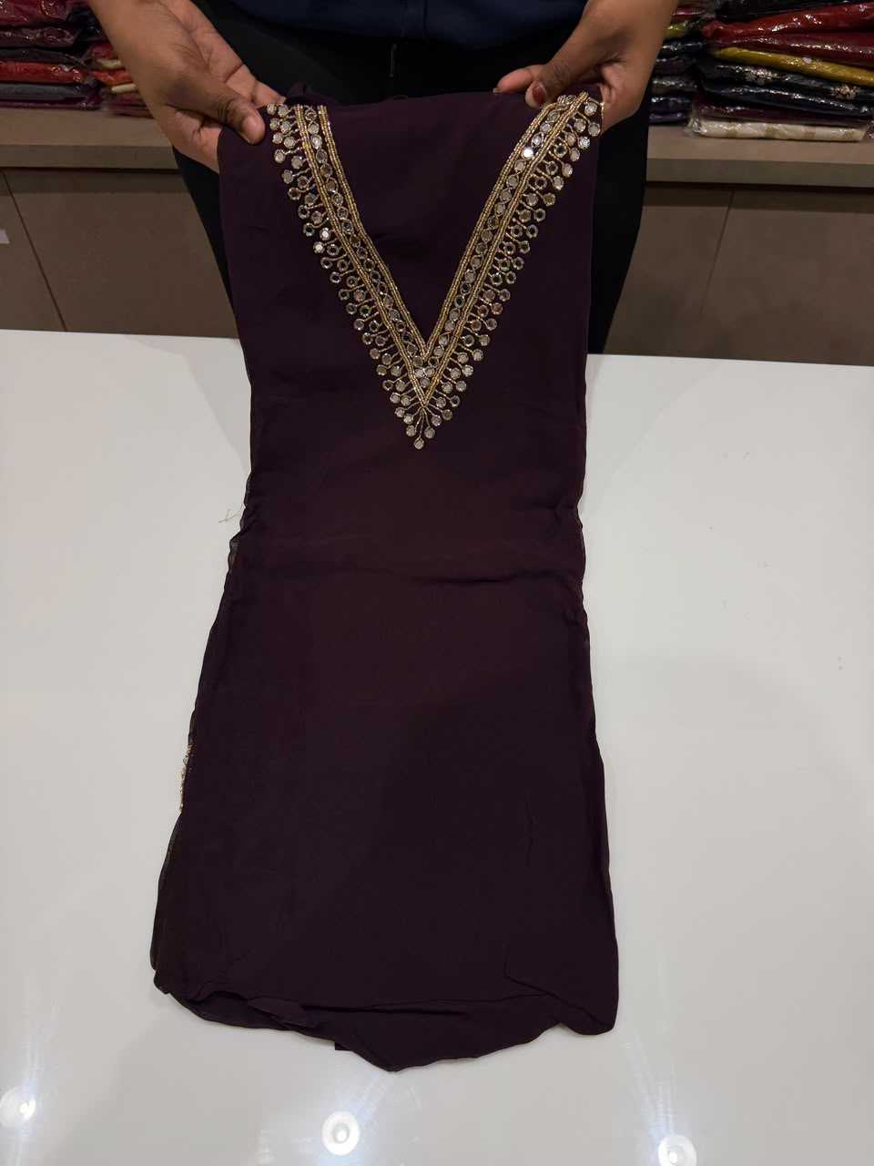 OFFER SALE VISCOSE GEORGETTE UNSTITCHED SALWAR SUITS - NUWA - 2460