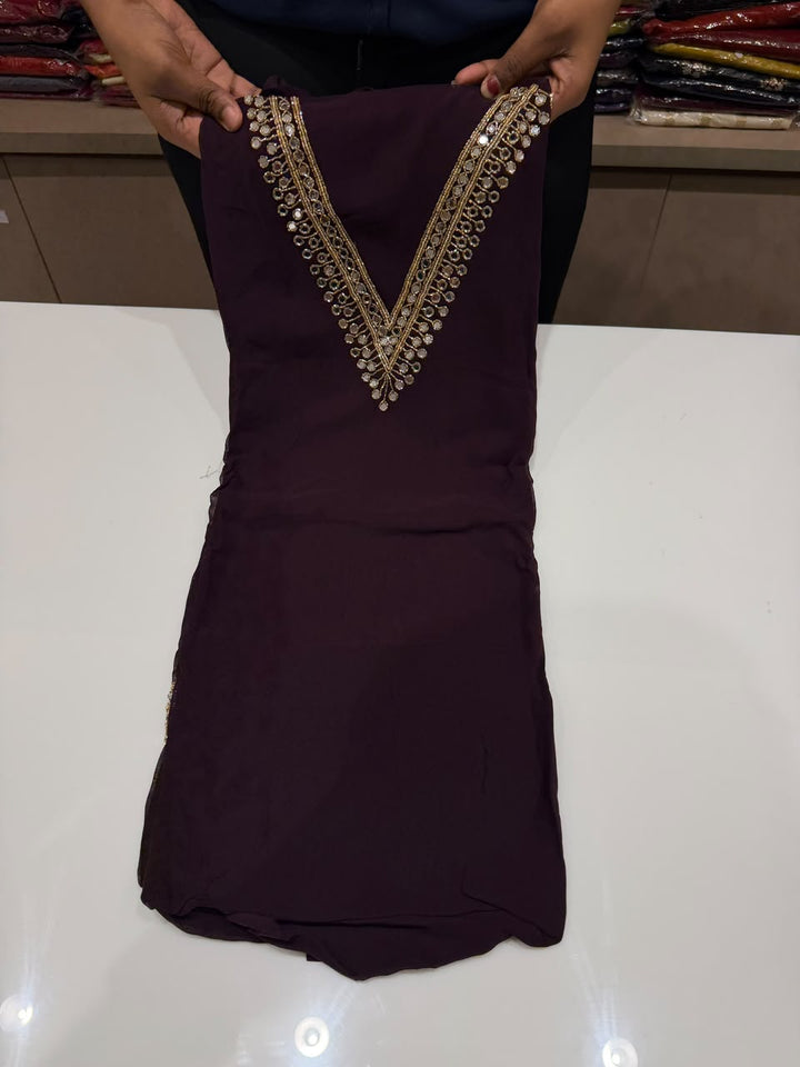 OFFER SALE VISCOSE GEORGETTE UNSTITCHED SALWAR SUITS - NUWA - 2460