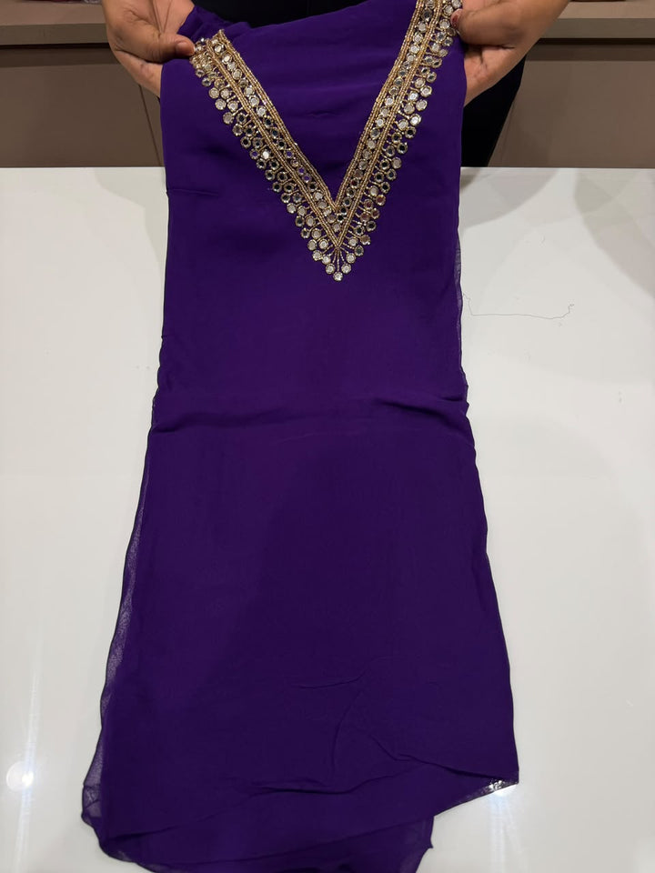 OFFER SALE VISCOSE GEORGETTE UNSTITCHED SALWAR SUITS - NUWA - 2460