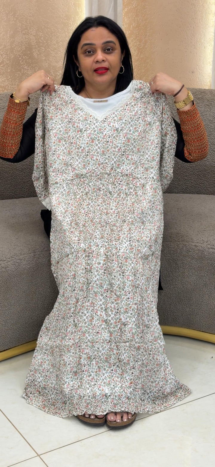 PRINTED CHINON LONG ALINE TOP - NUWA - 2461