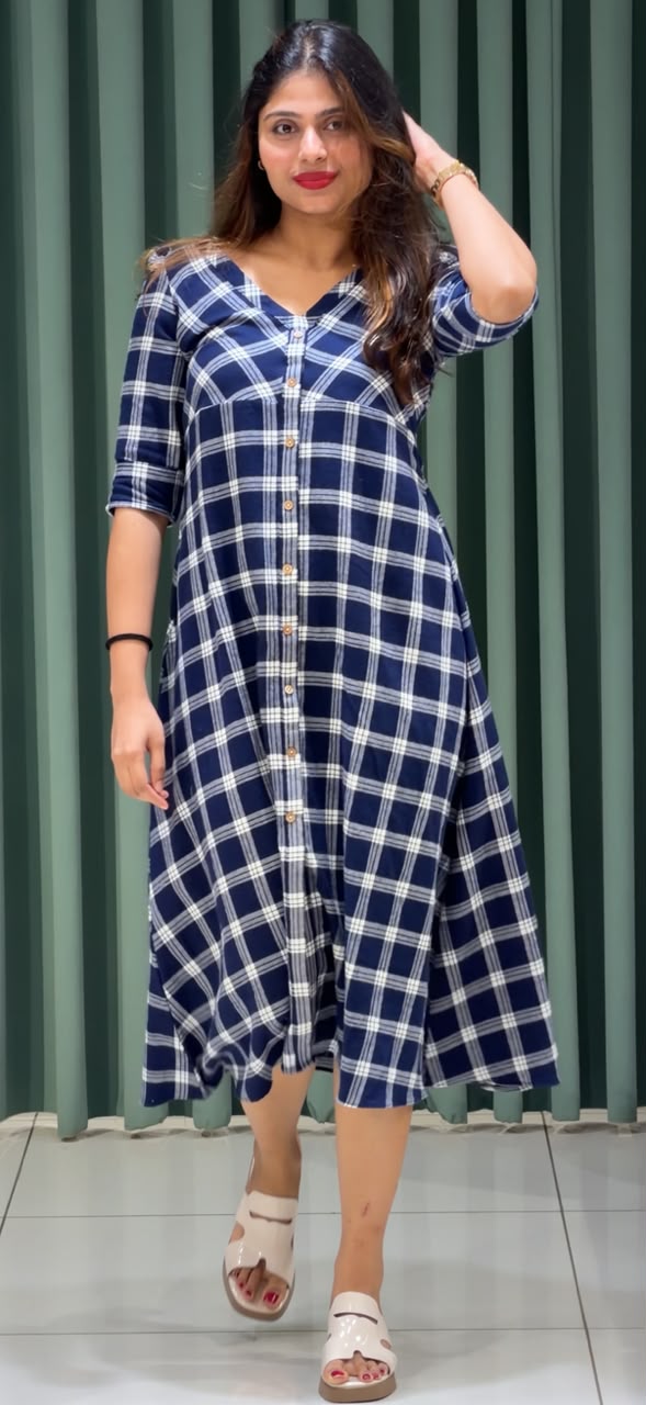 IN-HOUSE HANDLOOM COTTON FROCKS - NUWA - 2498