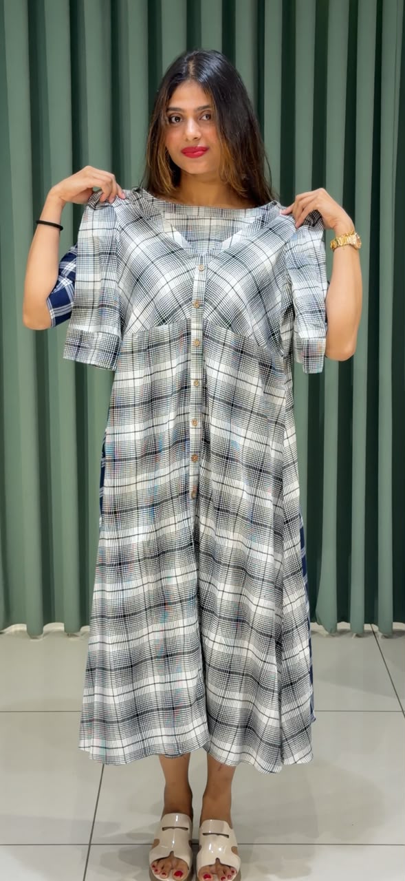 IN-HOUSE HANDLOOM COTTON FROCKS - NUWA - 2498