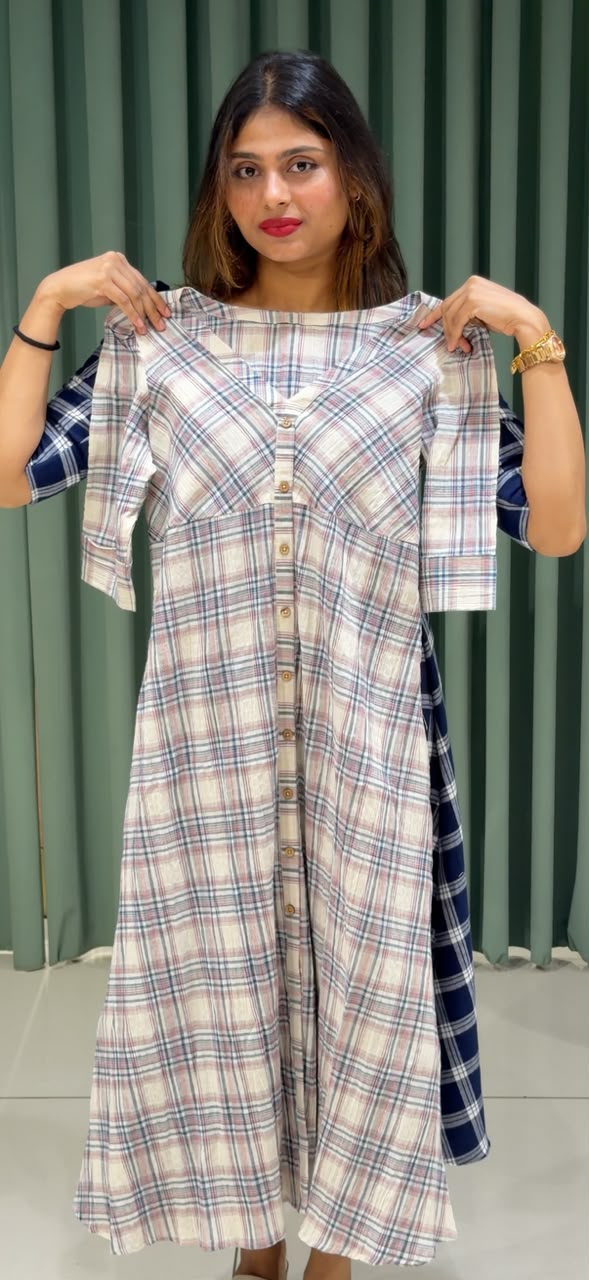IN-HOUSE HANDLOOM COTTON FROCKS - NUWA - 2498