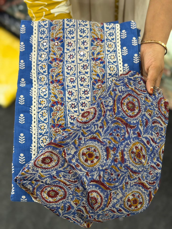 PRINTED COTTON UNSTITCHED SALWAR SUITS - NUWA - 2502