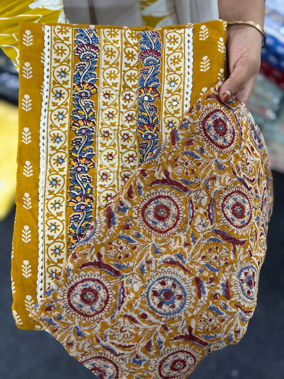 PRINTED COTTON UNSTITCHED SALWAR SUITS - NUWA - 2502