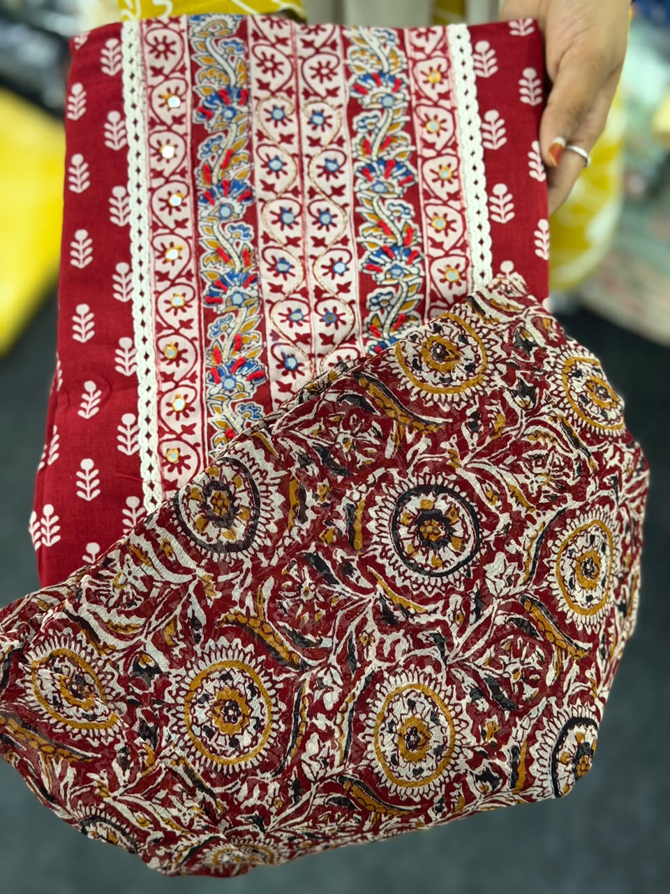 PRINTED COTTON UNSTITCHED SALWAR SUITS - NUWA - 2502