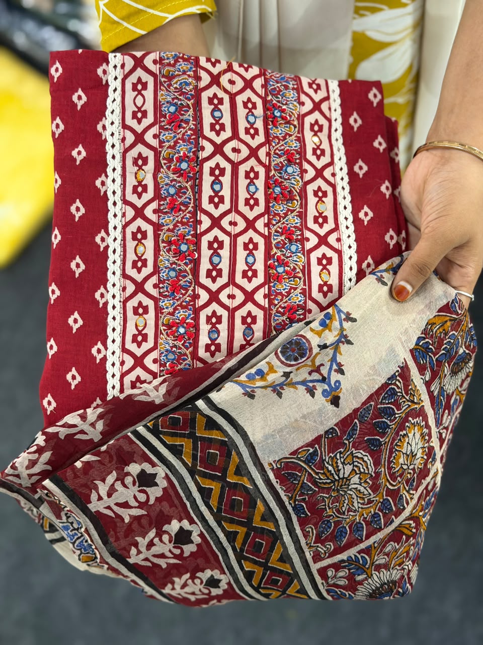 PRINTED COTTON UNSTITCHED SALWAR SUITS - NUWA - 2502