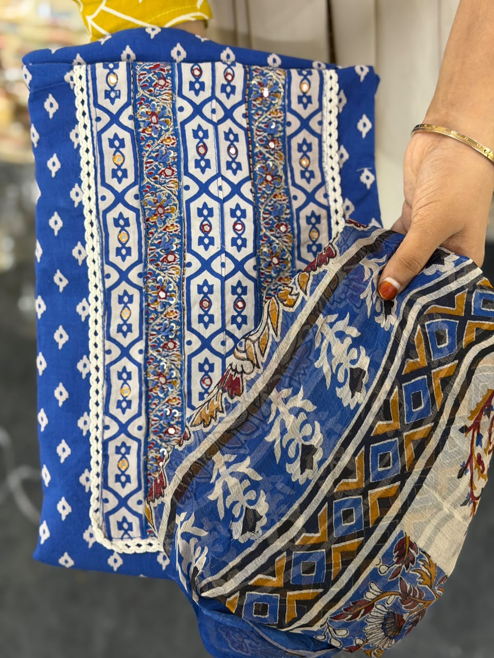 PRINTED COTTON UNSTITCHED SALWAR SUITS - NUWA - 2502