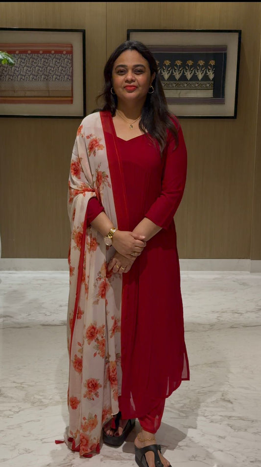 ALIYA CUT TOP, BOTTOM AND DUPATTA - NUWA-096